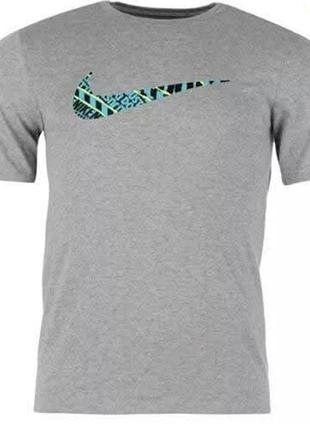 Футболка  nike tee t-shirt men's grey athletic cut just do it чоловіча р.xl