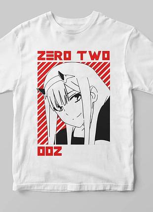 Футболка белая loys аниме 002 zero two m