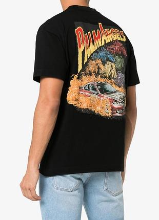 Футболка чёрная palm angels car crash • палм анджелс футболка xxl