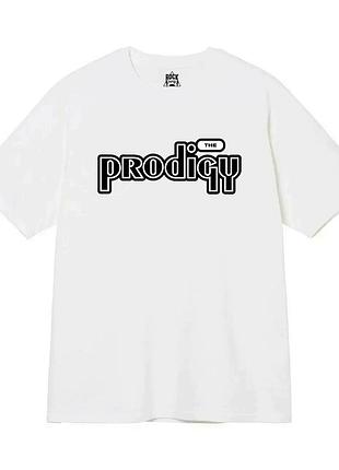 Белая футболка loys prodigy old logo унисекс футболки продиджи l