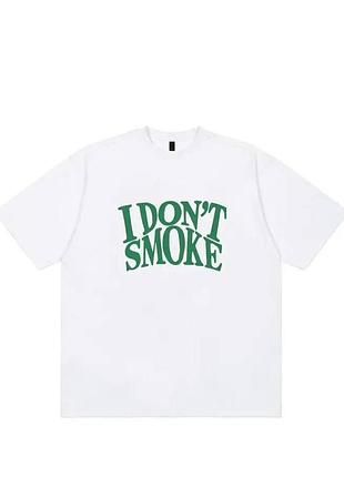 Чоловіча оверсайз футболка loys з принтом i dont smoke xs