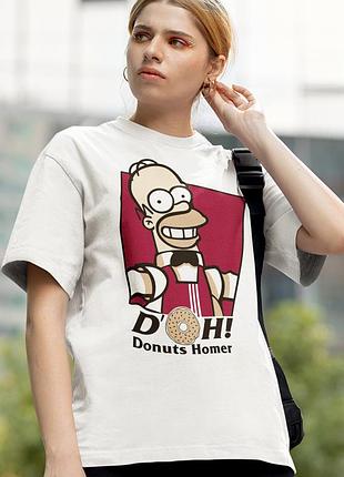 Футболка loys the simpsons (donuts homer wht) білий xs