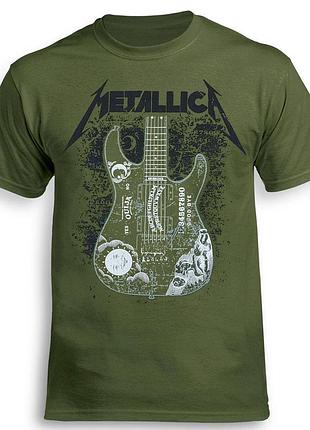 Футболка loys metallica - hammett ouija guitar-2 оливковый xl