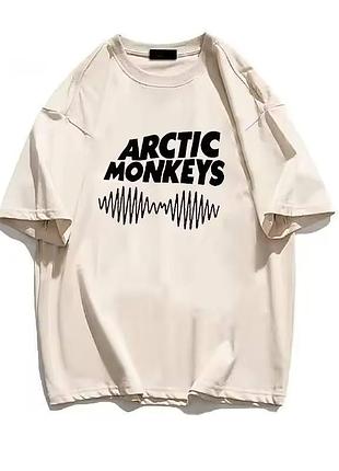Стильная женская оверсайз футболка loys с принтом arctic monkeys xl