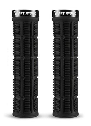 Велосипедные ручки west biking yp0804089 грипсы для велосипеда black
