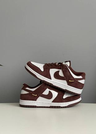 Кроссовки nike dunk low sail red sepia