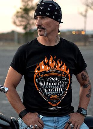 Футболка loys унісекс harley davidson (hot harley nіghts south dakota) чорний m