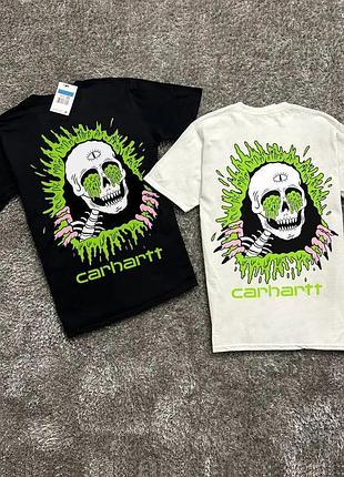Футболка loys carhartt кархартт черная новый стильный качественный материал 100% хлопок xs