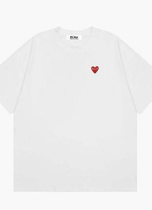 Футболка loys comme des garçons ком дез гарсон черная новый стильный качественный материал 100% хлопок xs