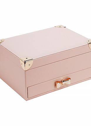 Шкатулка casegrace sp-01261 для украшений и ювелирных изделий двухуровневая 23*17*12 см pink