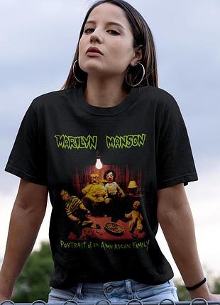 Футболка loys marilyn manson (portrait of an american family) черный xs