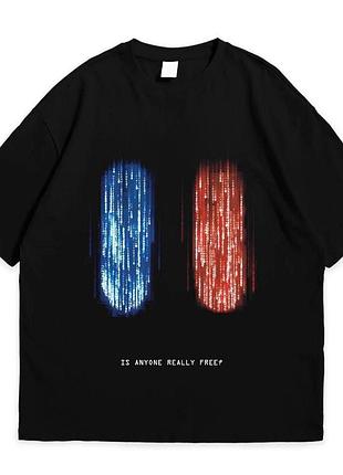Футболка loys с принтом матрица the matrix is anyone really free черный l