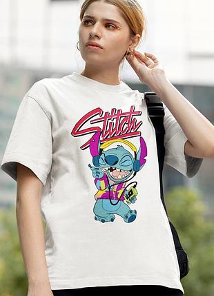 Футболка loys stitch (with cassette player wht) белый xs