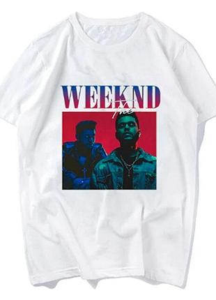 Футболка белая the weeknd vintage look tee m