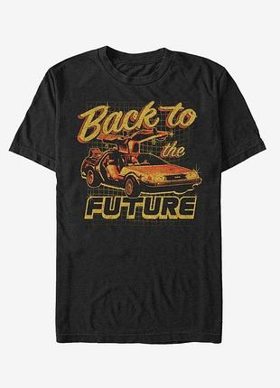 Футболка черная loys фильмы back to the future delorean schematic print m