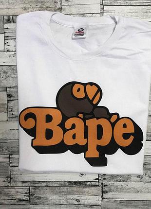 Bape футболка белая • крутые живые фотки • бирка бейп xl