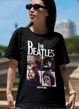 Футболка loys the beatles (let it bee) черный xs