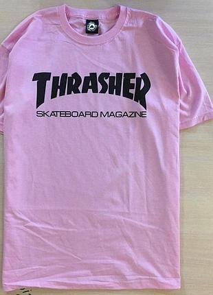 Футболка thrasher розовая | бирки | все размеры xxl