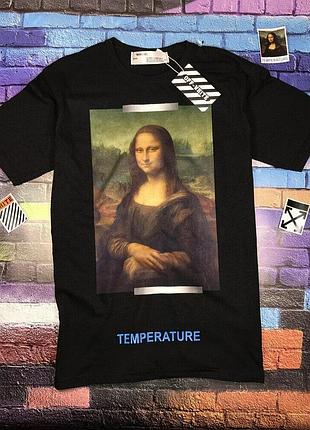 Футболка off white - mona lisa black • топ якість • ориг бірки • всі розміри l