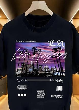 Повсякденна футболка loys з геометричним принтом los angeles xs