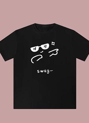 Чоловіча оверсайз футболка loys з принтом swag xs
