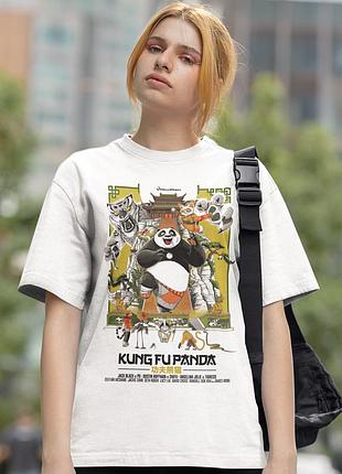 Футболка loys kung fu panda (old school poster wht) белый xxl