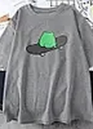 Женская стильная оверсайз футболка loys с принтом жаби серий xl