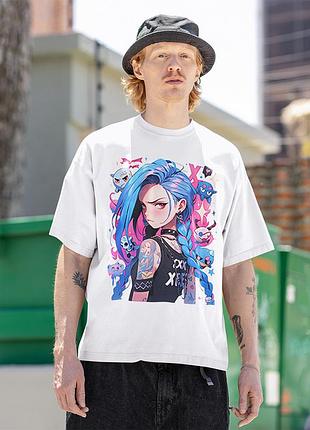 Футболка loys унисекс league of legends (jinx) белый xs
