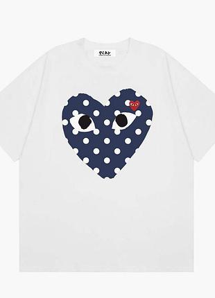 Футболка loys comme des garçons ком дез гарц черная отличное качество 100% хлопок xs