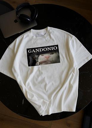 Футболка с котом «gandonio» xxl, графитовый
