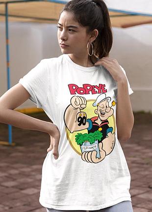 Футболка loys popeye (spinach wht) белый xs