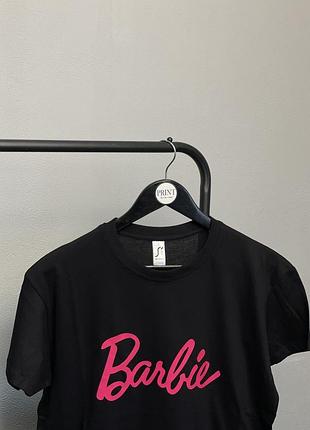Футболка женская «barbie» черная белый