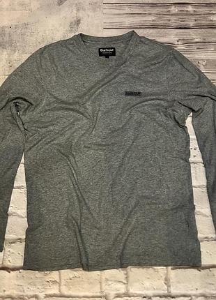 Серый лонгслив barbour international , м 2