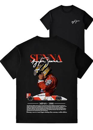 Футболка loys хлопковая с принтом ayrton senna y2k art.002 xs