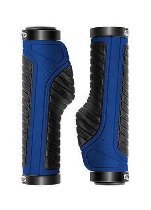 Анатомические грипсы / велосипедные ручки west biking 0804021 blue