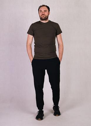 Футболка мужская трикотажная однотонная летняя хаки 48-60р