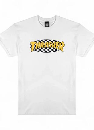 Футболка loys thrasher checkered oval white xs