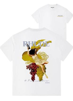Футболка loys rhude руд бавовняна з принтом у2к art.001 xs