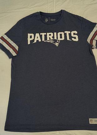 Nfl team apparel new england patriots, tu - футболка фанатская винтажная - l
