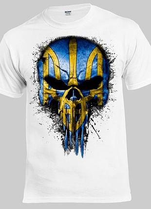 Футболка loys череп с трезубцем punisher белый l