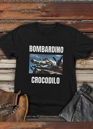 Чоловіча оверсайз футболка loys з принтом bombardino crocodilo xs