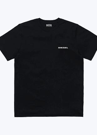 Черная футболка loys diesel minimal logo футболки дизелка унисекс xl