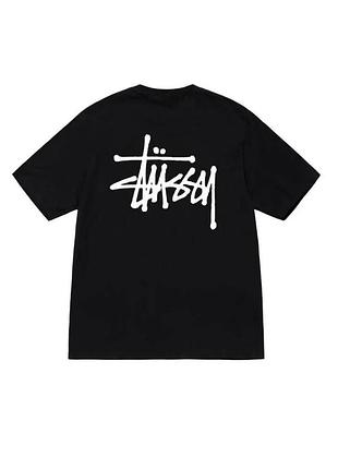 Cтильна оверсайз футболка loys з принтом stussy чорний xs