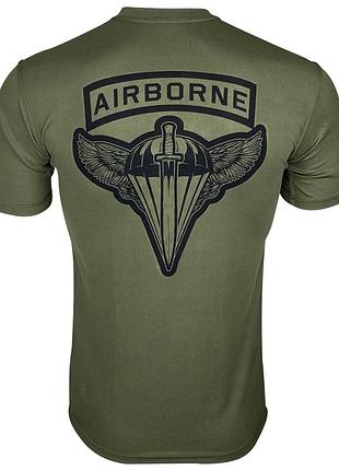 Олива футболка airborne спина + серце l, графит