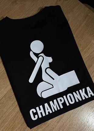 Футболка championka с принтом xs, графитовый