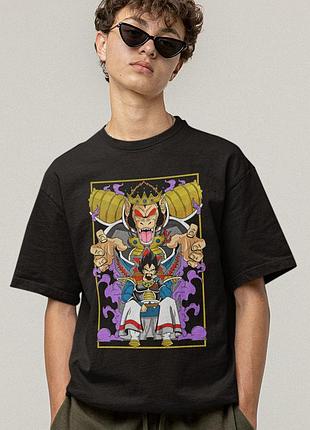 Футболка loys унісекс dragon ball (ozaru raditz vs kaioken) чорний xxl