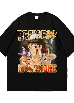 Футболка loys с принтом аниме princess mononoke черный xs