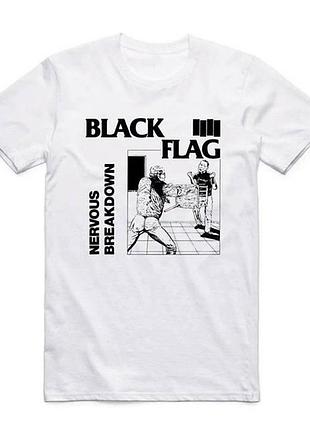 Футболка loys повседневная black flag ''nervous breakdown'’ vintage look t-shirt s