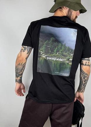 Футболка loys patagonia патагония черная качественная 100% хлопок xs