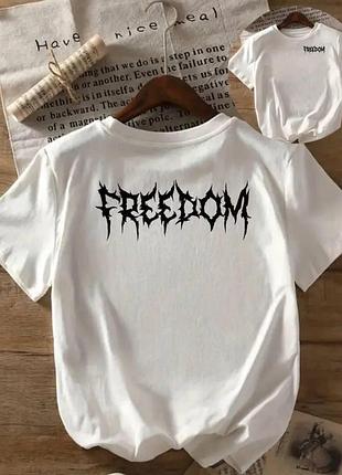 Мужской оверсайз футболка loys с принтом freedom xl